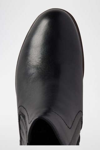 Bottines en cuir - Noir