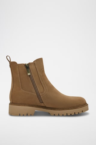 Bottines en nubuck - Beige