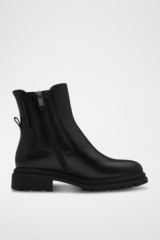 Bottines en cuir - Noir