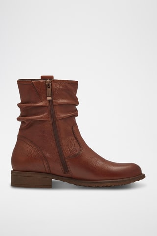 Bottines en cuir - Marron