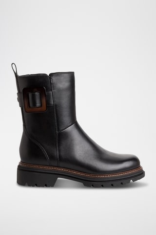 Bottines en cuir - Noir