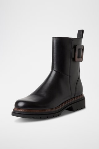 Bottines en cuir - Noir