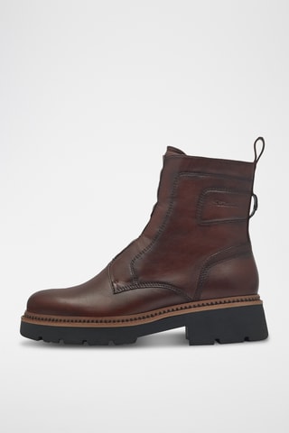 Bottines en cuir - Marron foncé