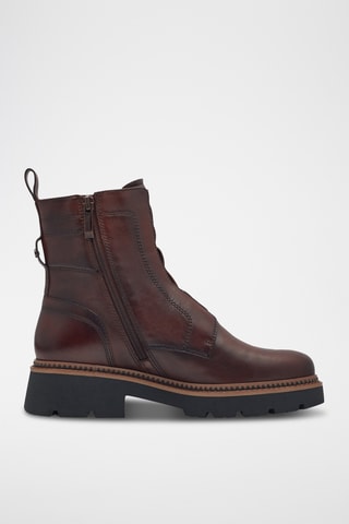 Bottines en cuir - Marron foncé