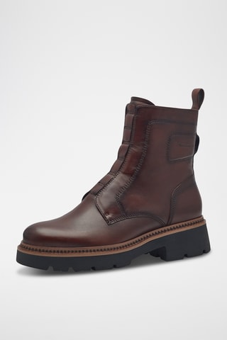 Bottines en cuir - Marron foncé