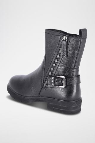 Bottines en cuir - Noir
