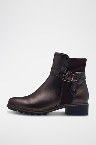 Bottines en cuir - Marron foncé