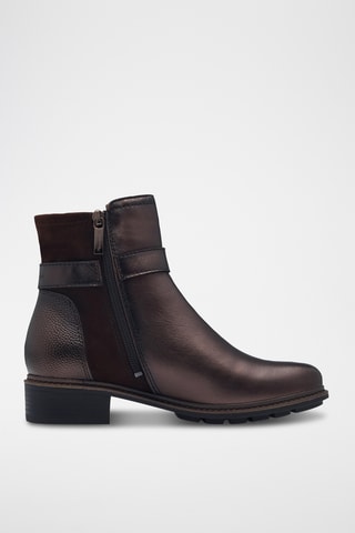 Bottines en cuir - Marron foncé