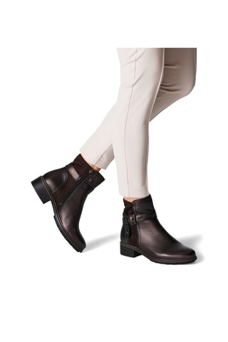 Bottines en cuir - Marron foncé