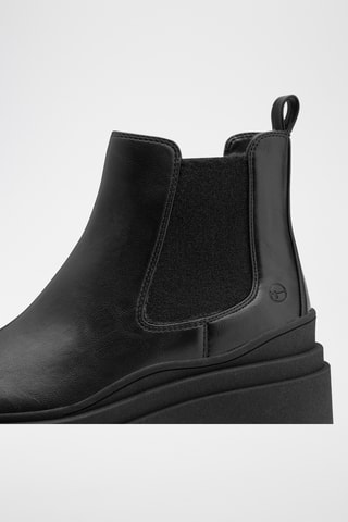 Bottines Chelsea plateformes en cuir - Noir