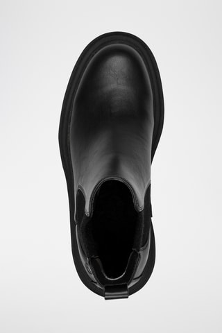 Bottines Chelsea plateformes en cuir - Noir