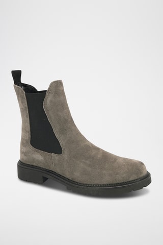 Bottines Chelsea en nubuck - Gris foncé