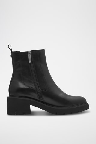 Bottines en cuir - Noir