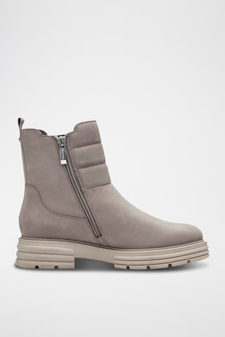Bottines en cuir - Taupe