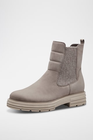 Bottines en cuir - Taupe