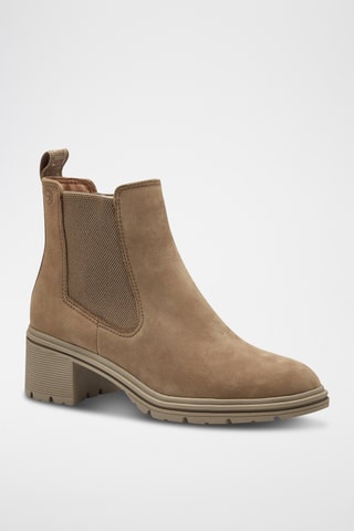 Bottines en nubuck - Beige