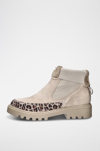 Bottines Chelsea en cuir - Beige clair