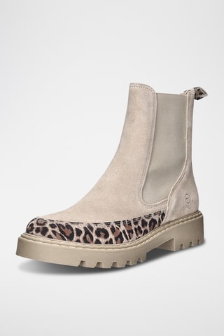 Bottines Chelsea en cuir - Beige clair