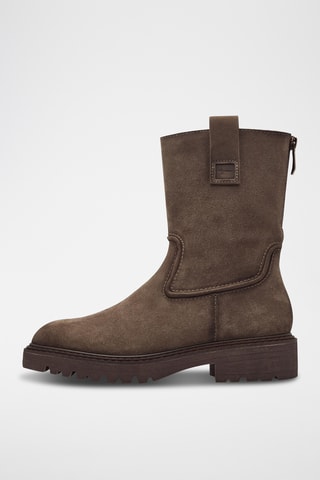 Bottines en cuir - Taupe