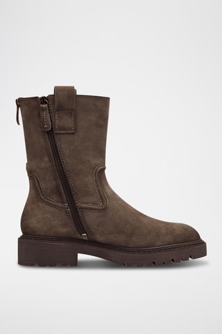 Bottines en cuir - Taupe