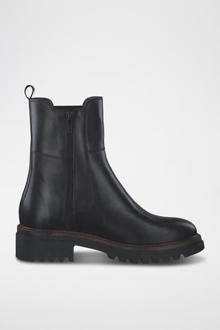 Bottines en cuir - Noir