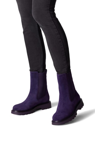 Bottines Chelsea en nubuck - Violet