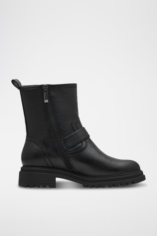 Bottines en cuir - Noir