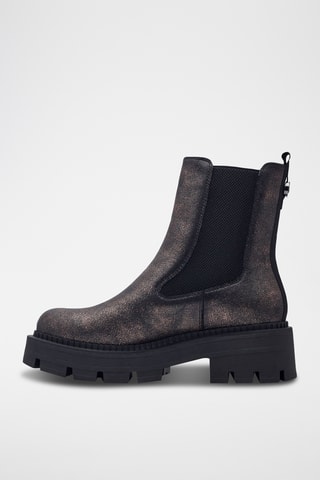 Bottines Chelsea plateformes - Taupe