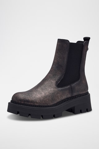 Bottines Chelsea plateformes - Taupe