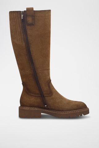 Bottes en nubuck - Beige