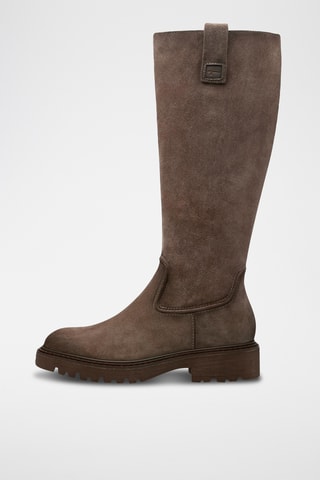 Bottes en cuir - Taupe