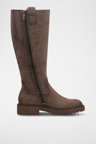 Bottes en cuir - Taupe