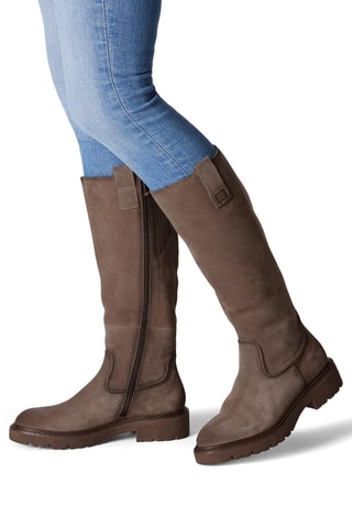 Bottes en cuir - Taupe