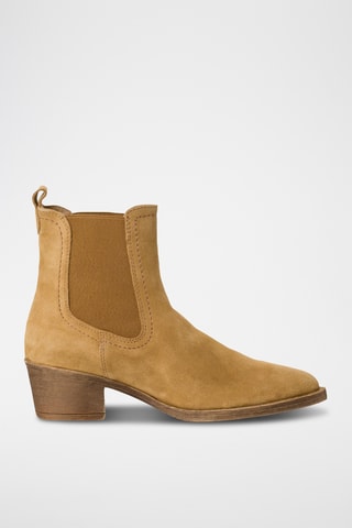 Bottines en nubuck - Beige
