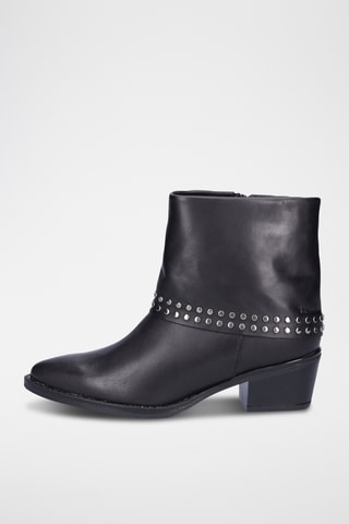 Bottines en cuir - Noir