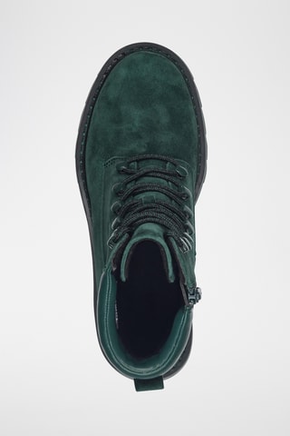 Bottines en nubuck - Vert foncé