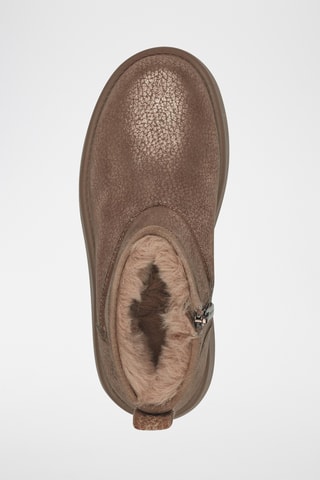 Low boots plateformes fourrés - Taupe