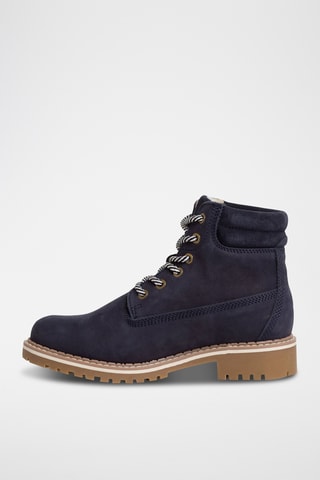 Bottines en nubuck - Bleu marine