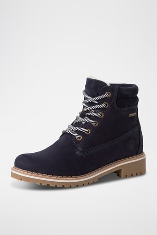 Bottines en nubuck - Bleu marine