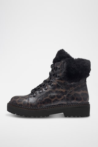 Bottines fourrées - Marron et noir