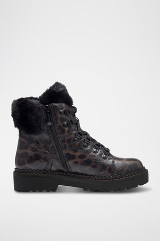 Bottines fourrées - Marron et noir