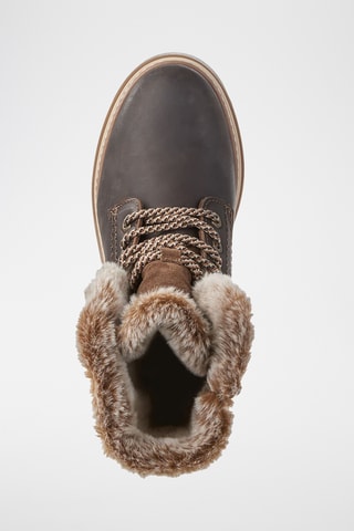 Bottines fourrées en cuir - Marron