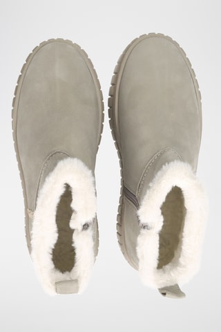 Bottines fourrées en nubuck - Taupe