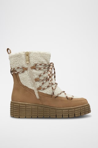 Bottines compensées fourrées - Marron