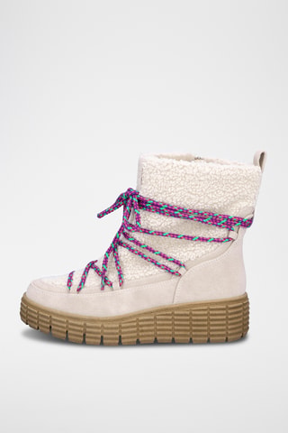 Bottines compensées - Ecru