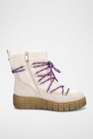 Bottines compensées - Ecru