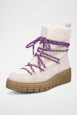 Bottines compensées - Ecru