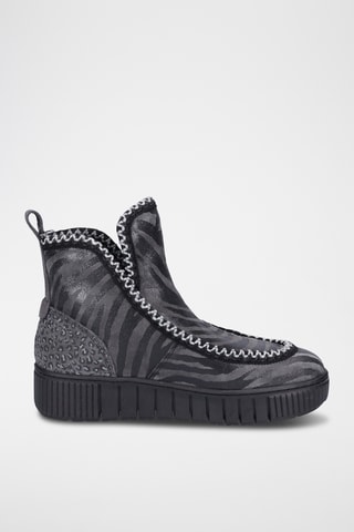 Bottines en nubuck - Noir