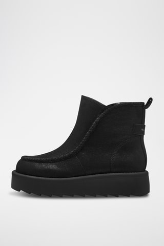 Bottines plateformes fourrées - Noir