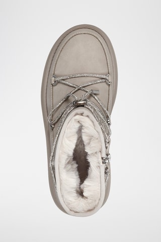 Bottines plateformes fourrées - Gris 